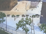 German troops withdrawing from Rome, Italy by horse-drawn carts, Jun 1944