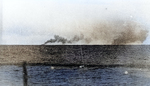 Smoke from Prince of Wales and Hood, seen from Prinz Eugen, 24 May 1941, photo 1 of 2