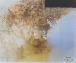 Nagoya, Japan during attack, seen from an American aircraft, 14 May 1945