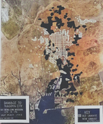 USAAF study of damage to Nagoya, Japan done by aerial bombing on 14 and 17 May 1945