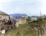 Men of US 7th Armored Division manning a 3-in M5 anti-tank gun at a road near Vielsalm, Belgium, 23 Dec 1944