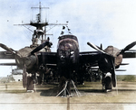 B-25 Mitchell bombers aboard USS Hornet, Apr 1942, photo 1 of 9