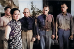 Song Meiling with Brigadier General James Doolittle, Colonel John Hilger, and 1st Lieutenant Richard Cole, Chongqing, China, 29 Jun 1942