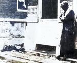 A wounded man and a dead girl in Amsterdam, the Netherlands, May 1940