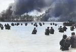 Troops of 2nd Battalion, US 165th Infantry at Yellow Beach Two, Butaritari, Makin Atoll, Gilbert Islands, 20 Nov 1943