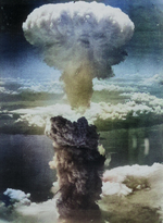 Mushroom cloud over Nagasaki, Japan, 9 Aug 1945, photo 9 of 9