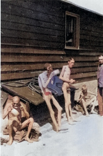 Former prisoners of the Mauthausen-Gusen Concentration Camp shortly after liberation, Austria, Jun 1945