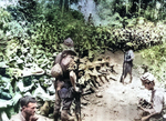 American soldiers resting during the Bataan death march, May 1942, photo 2 of 3