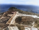 Aerial view looking southward over Iwo Jima