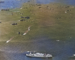 Hospital ship Samaritan and other crafts off Iwo Jima, 20 Feb 1945