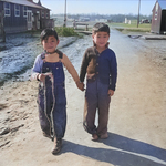 Japanese-American children at Jerome War Relocation Center, Arkansas, United States, 18 Jan 1944