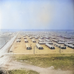 View of the Jerome War Relocation Center, looking northwest from the hospital, Arkansas, United States, 17 Nov 1942