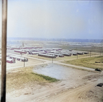 View of the Jerome War Relocation Center, looking south from the hospital, Arkansas, United States, 17 Nov 1942