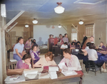 View of the office of Education Director J. A. Trice at Jerome War Relocation Center, Arkansas, United States, 18 Nov 1942