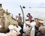 Rear Adm Byrd arrived aboard USS Missouri, Tokyo Bay, 2 Sep 1945