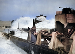 Stormy weather in the English Channel, Jun 1944