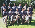 Henry Arnold with his staff during the Potsdam Conference, Germany, 27 Jul 1945, photo 1 of 2