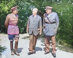 Harold Alexander, Henry Stimson, and Henry Wilson during the Potsdam Conference, Germany, 19 Jul 1945