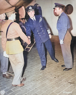 Lord Louis Mountbatten arriving at Berlin-Gatow airfield, Germany for the Potsdam Conference, 24 Jul 1945