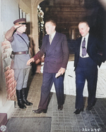 British Ambassador to USSR Archibald Clark and British Foreign Office Under Secretary Alexander Cadogan at Schloss Cecilienhof, Potsdam, Germany, 19 Jul 1945