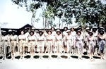 A company of US Army African-American WAAC personnel assembled for review by the Honorable Lester A. Walton, US Minister to Liberia, at an American camp near Monrovia, Liberia, circa 1940s