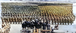 Swearing in of 1,000 men into US Army 1st Filipino Infantry Regiment at the end of a bond rally, Camp Beale, California, United States, date unknown