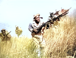 African-American troops of the US Army 92nd Division undergoing training exercises at Fort McClellan, Alabama, United States, Nov 1942