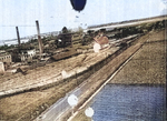 Sugar refinery at Suantau, Kagi (now Suantou, Chiayi), Taiwan under parafrag attack by two USAAF B-25J bombers, 2 Jun 1945, photo 2 of 3