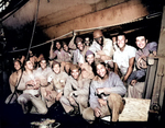 African-American US Marines aboard an US Coast Guard-manned transport in the Pacific, date unknown