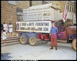 One of the several American trucks that returned looted Italian artwork to Florence, Italy, 23 Jul 1945