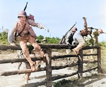 US Army troops training at Camp Edwards, Massachusetts, United States, circa 1942