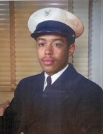 Portrait of African-American sailor Reginald Brandon who served aboard an United States Merchant Marine vessel as a radioman, date unknown