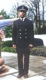 Portrait of Ensign Joseph Banks Williams, the first African-American to graduate from the United States Merchant Marine Cadet Corps, date unknown