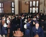 Mess at US Naval Training Center, Hunter College, Bronx, New York, United States, 8 Feb 1943; the location was dedicated to the training of women for the US Navy and Coast Guard