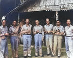 Captain Arleigh Burke (third from left) with his US Navy Destroyer Squadron 23 captains at 