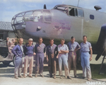 Doolittle raiders posing with B-25 Mitchell bomber 