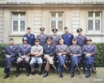 Front: Simpson, Patton, Spaatz, Eisenhower, Bradley, Hodges, Gerow. Back: Stearley, Vandenburg, Smith, Weiland, and Nugent. 12th Army Group Headquarters Bad Wildungen, Germany, 11 May 1945