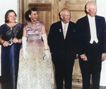 Nina Kukharchuk, Mamie Eisenhower, Nikita Khrushchev, and Dwight Eisenhower, 1959