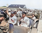 General Dwight Eisenhower and General George Marshall, Washington National Airport, Arlington, Virginia, United States, 18 Jun 1945