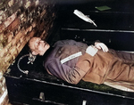 The body of Alfred Jodl after being hanged, Nuremberg, Germany, 16 Oct 1946