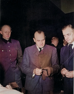 General Alfred Jodl, Hans Frank, and Alfred Rosenberg at the Nuremberg Trials, Germany, 1946