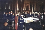 Private service for Douglas MacArthur at the 7th Regiment Armory, New York, New York, United States, 7 Apr 1964