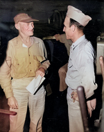 Vice-Admiral Marc Mitscher and Commander David McCampbell, 1944