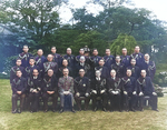 Osami Nagano (front row, center), Nobutake Kondo (front row, third from left) at a luncheon at the Tokyo Naval Club, Tokyo, Japan, 6 May 1940