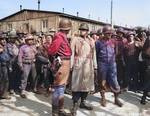 Patton and Bradley at the Ohrdruf Concentration Camp in Thuringia, Germany, 12 Apr 1945