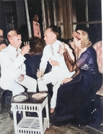 Admiral Thomas C. Hart, Philippine President Manuel Quezon, and future US Congresswoman Clare Boothe Luce, Oct 1941