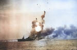 USS St. Lo exploding after hit Yukio Seki