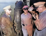 Stilwell aboard a destroyer en route to Japanese surrender, Tokyo Bay, 2 Sep 1945