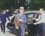 Henry Stimson arriving at the White House, Washington DC, United States, 10 Aug 1945