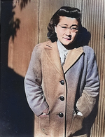 Iva Toguri at Radio Tokyo, Japan, 5 Dec 1944, photo 2 of 5